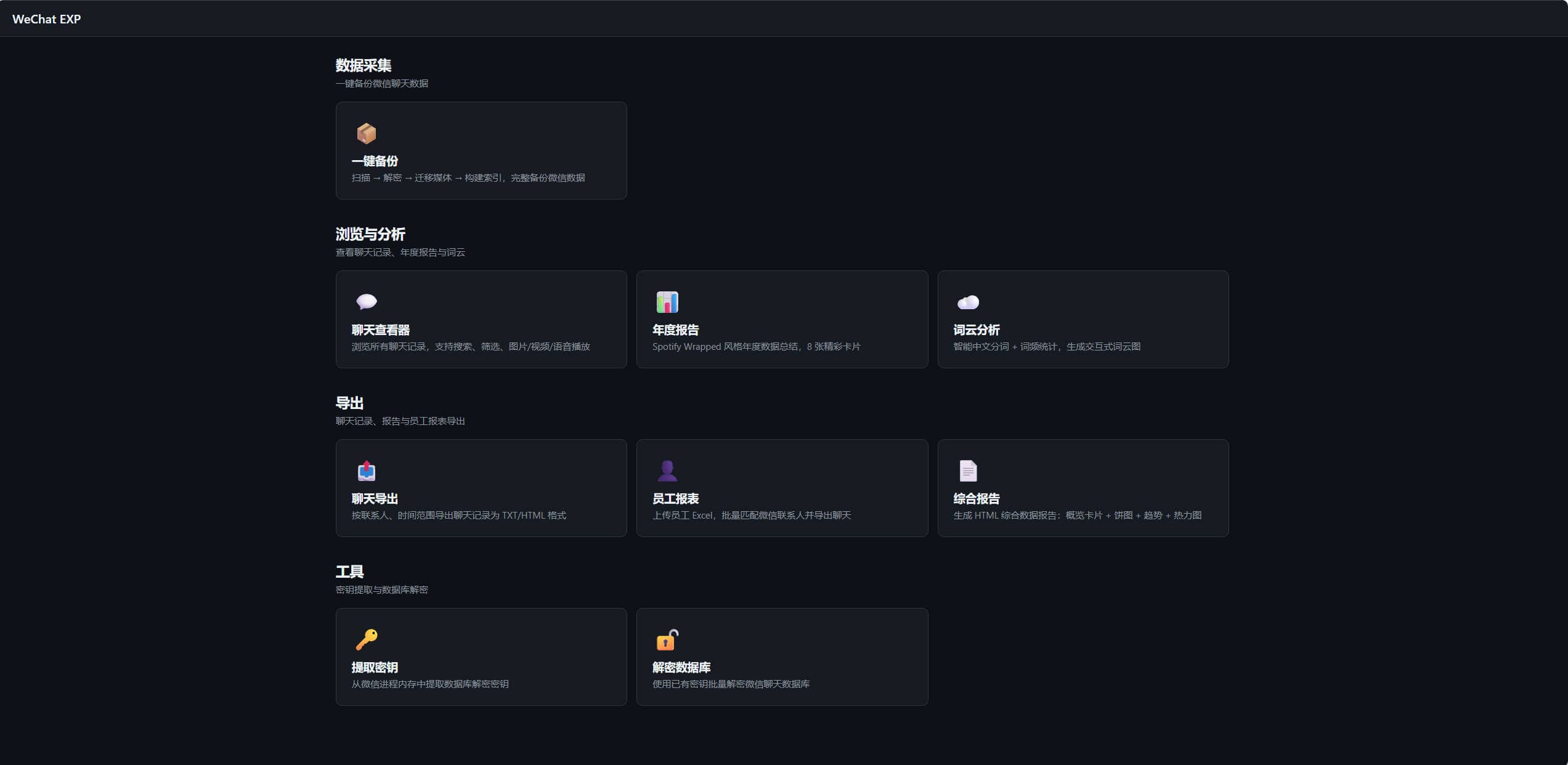 微信聊天记录一键备份导出插图1 微信聊天记录一键备份导出插图1