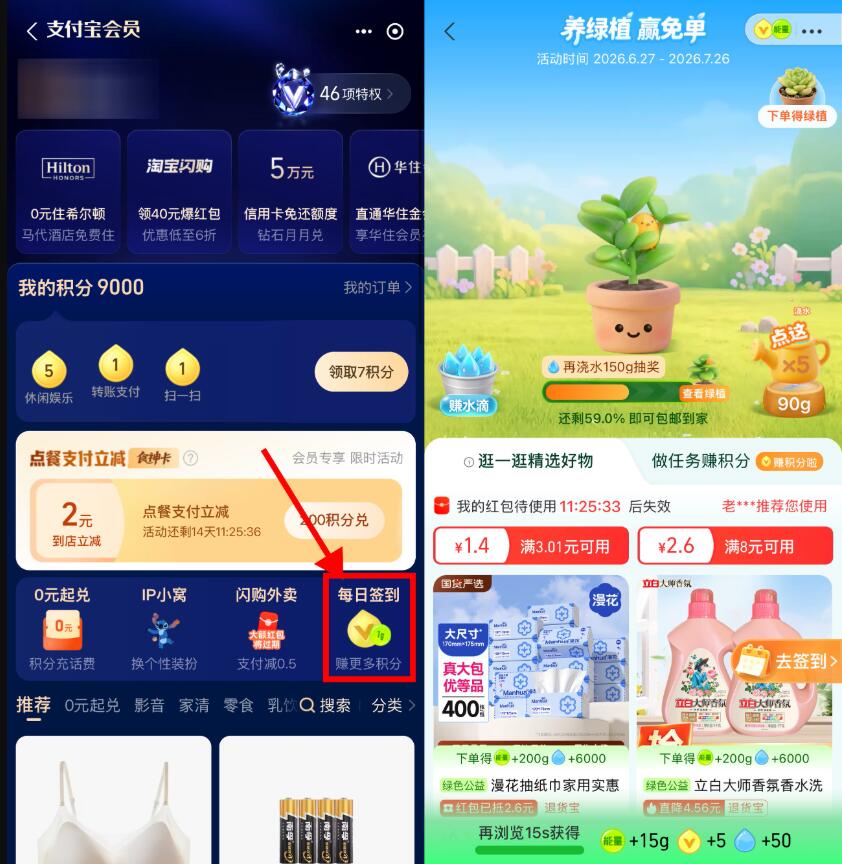 支付宝养绿植领实物绿植免单插图